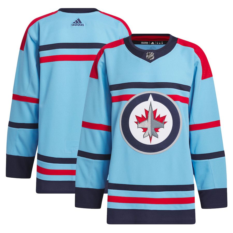 Men Winnipeg Jets adidas Light Blue Anniversary Primegreen Authentic NHL Jersey